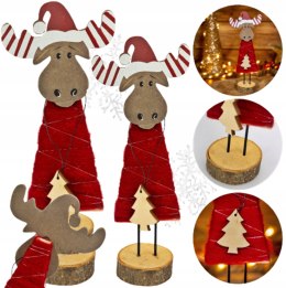 Drewniana dekoracja figurka renifer jelonek świąteczna ozdoba
