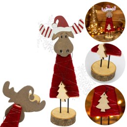 Drewniana dekoracja figurka renifer jelonek świąteczna ozdoba