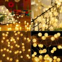 Solarkugel-gartenleuchten 50led/5m ww
