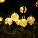 Solarkugel-gartenleuchten 50led/5m ww