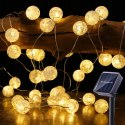 Solarkugel-gartenleuchten 50led/5m ww