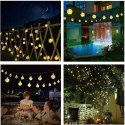 Solarkugel-gartenleuchten 50led/5m ww
