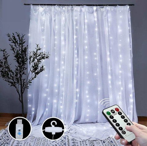Kurtyna 200 led usb + pilot cw Kurtyna 200 led usb + pilot cw