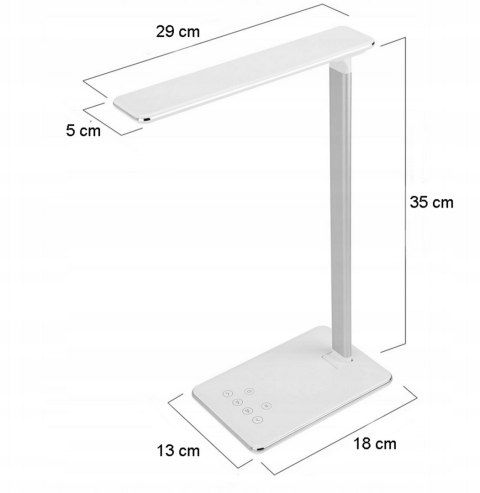 Standing desk lamp + clock + charger Standing desk lamp + clock + charger