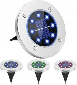 Garden lights solar disk rgb 8 led