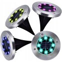 Gartenlampen solarscheibe rgb 8 led