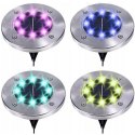 Gartenlampen solarscheibe rgb 8 led