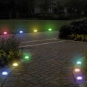 Gartenlampen solarscheibe rgb 8 led