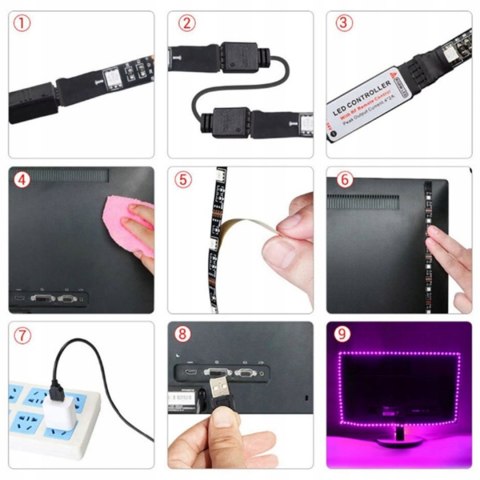 3m tv-rgb-led-streifen + fernbedienung 3m tv-rgb-led-streifen + fernbedienung