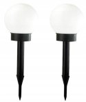 Lampki ogrodowe solar wbijana kula rgb 10 cm
