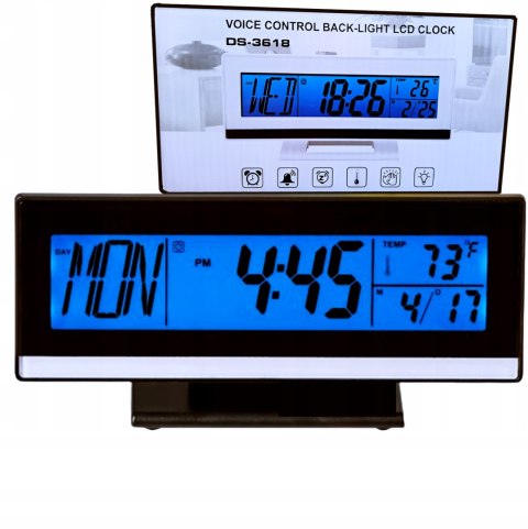 Digital alarm clock electronic clock with thermometer and date display Digital alarm clock electronic clock with thermometer and date display