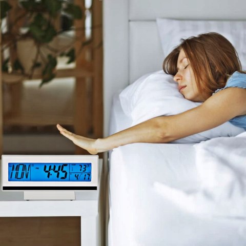 Digital alarm clock electronic clock with thermometer and date display Digital alarm clock electronic clock with thermometer and date display