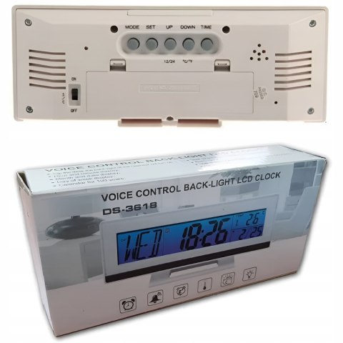 Digital alarm clock electronic clock with thermometer and date display Digital alarm clock electronic clock with thermometer and date display