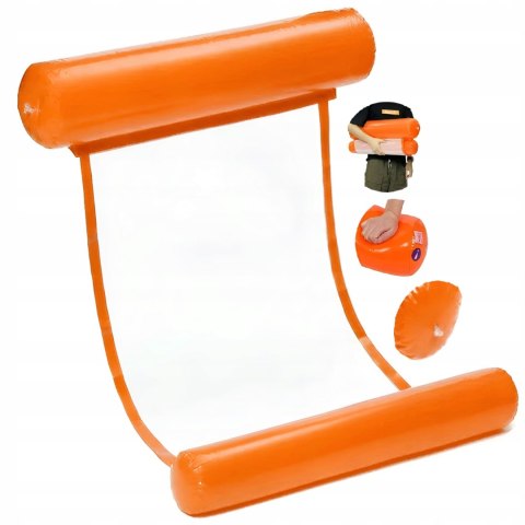 Wasserhangematte, strand- und gartenmatratze zum schwimmen, aufblasbarer pool, orange Wasserhangematte, strand- und gartenmatratze zum schwimmen, aufblasbarer pool, orange