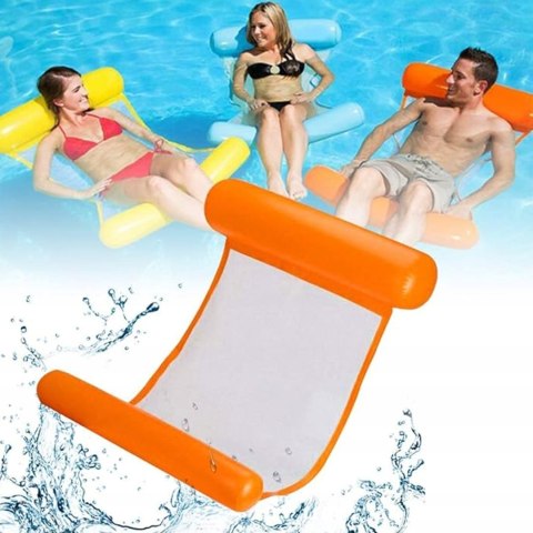 Wasserhangematte, strand- und gartenmatratze zum schwimmen, aufblasbarer pool, orange Wasserhangematte, strand- und gartenmatratze zum schwimmen, aufblasbarer pool, orange