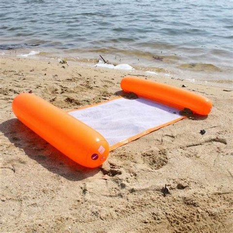 Wasserhangematte, strand- und gartenmatratze zum schwimmen, aufblasbarer pool, orange Wasserhangematte, strand- und gartenmatratze zum schwimmen, aufblasbarer pool, orange