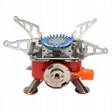 Small red camping stove