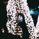 Solar christmas tree lights 200 led cw