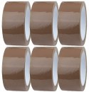Braunes acryl-klebeband zum verpacken von kartons. 36 stuck klebeband