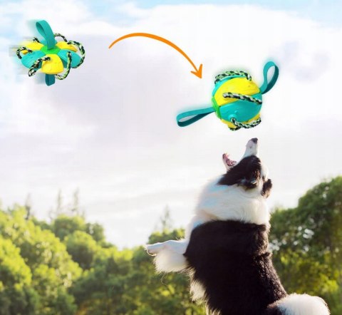 Interactive toy for dog frisbee flying ball disc teeth ball