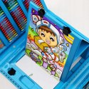 Kunstlerisches mal-set fur kinder im koffer 208 elemente.
