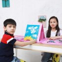 Kunstlerisches mal-set fur kinder im koffer 208 elemente.
