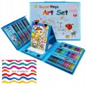 Kunstlerisches mal-set fur kinder im koffer 208 elemente.