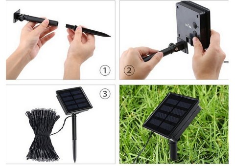 Lampki choinkowe solarne 100 led mc Lampki choinkowe solarne 100 led mc