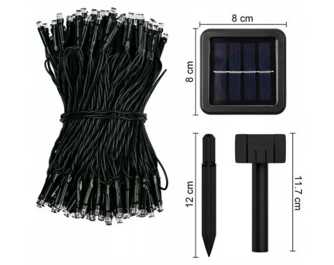 Lampki choinkowe solarne 100 led mc Lampki choinkowe solarne 100 led mc