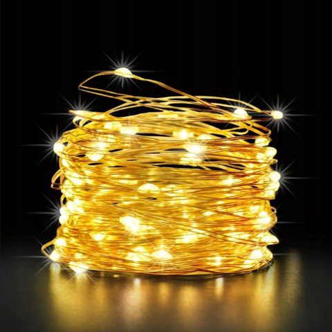LAMPKI GIRLANDA SOLARNA OGRODOWE NA CHOINKĘ 300 LED DRUCIK BIAŁY CIEPŁY LAMPKI GIRLANDA SOLARNA OGRODOWE NA CHOINKĘ 300 LED DRUCIK BIAŁY CIEPŁY