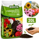 BIOVITA Universal Potting Soil 20L for indoor & balcony plants healthy growth, strong roots, long-lasting flowering