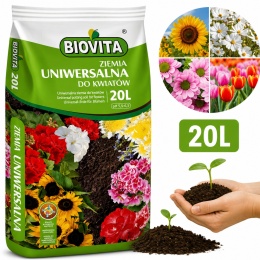 BIOVITA Universal Potting Soil 20L for indoor & balcony plants healthy growth, strong roots, long-lasting flowering