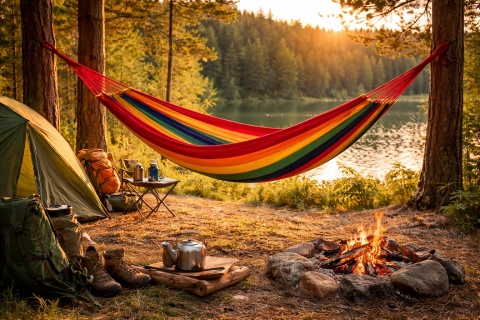 HAMAK OGRODOWY 200x80cm HUŚTAWKA LEŻAK WISZĄCY JEDNOOSOBOWY BUJAK