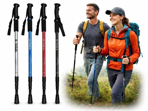 KIJ TREKKINGOWY KIJEK DO CHODZENIA PO GÓRACH NORDIC WALKING ROZSUWANE KIJKI