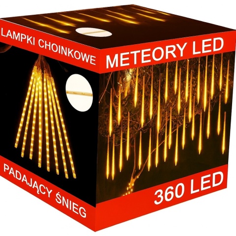 Lampki choinkowe meteory 360 LED WW (50)