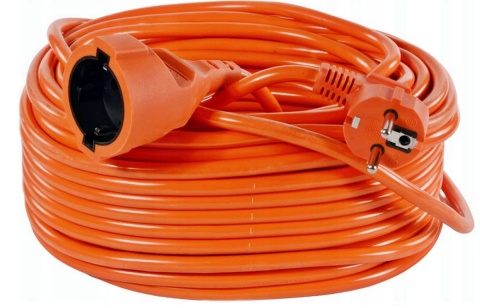 PRZEDŁUŻACZ OGRODOWY DO KOSIARKI GRUBY PRZEWÓD SZNUR BUDOWLANY KABEL 30m 2x