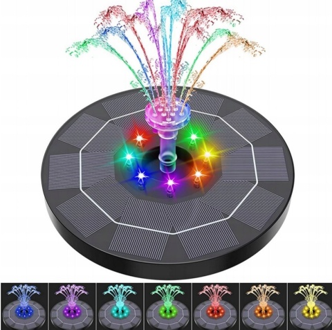 Fontanna solarna świecąca RGB (120) Fontanna solarna świecąca RGB (120)