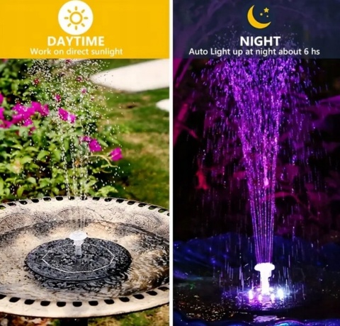 Fontanna solarna świecąca RGB (120) Fontanna solarna świecąca RGB (120)