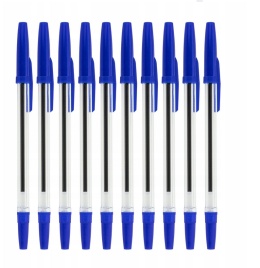 Blue Ballpoint Pens 10 Pack – Smooth Writing