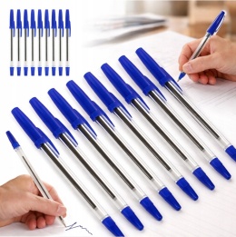 Blue Ballpoint Pens 10 Pack – Smooth Writing