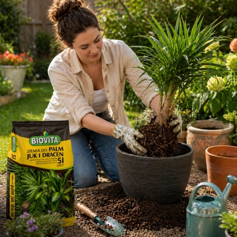 Potting Soil for Palms, Yucca & Dracaena Biovita 5L pH 6–7 with Perlite – Indoor Plant Soil Mix