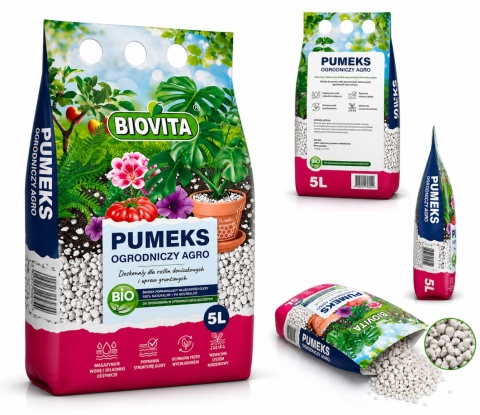 Pumice 5L Biovita Agro – volcanic pumice for plants, drainage, soil mix, hydroponics