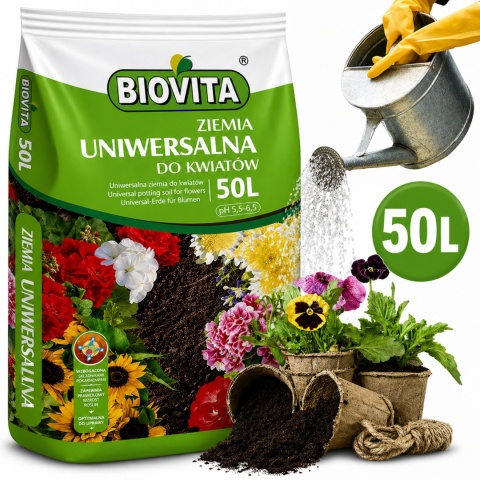 Universal Potting Soil 50L with Fertilizer Biovita