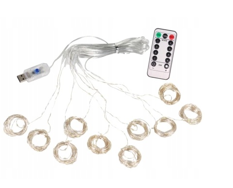 kurtyna świetlna 200 led multi 3x2 usb świąteczna choinkowa girlanda pilot kurtyna świetlna 200 led multi 3x2 usb świąteczna choinkowa girlanda pilot