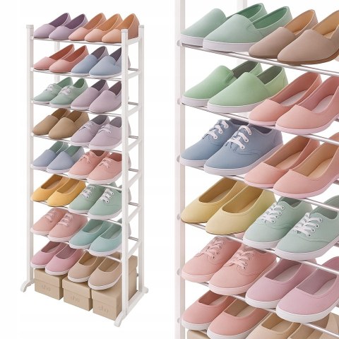 SZAFKA NA BUTY OBUWIE METALOWA PÓŁKA STOJAK REGAŁ WYSOKA 30 PAR 140X51X25