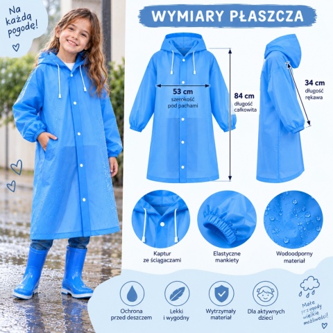 PŁASZCZ PRZECIWDESZCZOWY PELERYNA PONCZO