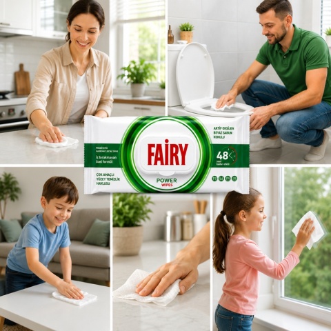 Chusteczki czyszczące uniwersalne Fairy Soda i Ocet 100 szt. - białe mydło
