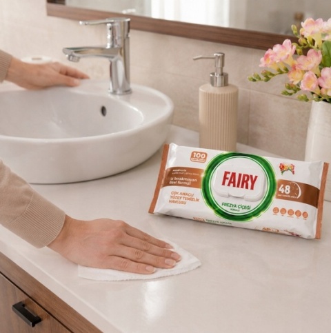 CHUSTECZKI FAIRY UNIWERSALNE DO CZYSZCZENIA SPRZĄTANIA FREZJA KWIATOWE 100